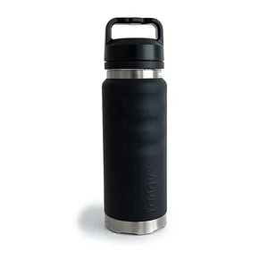 1080ml Grip Bottle With "Guzzler" Wide Mouth - Dark Hour Black by FRIDGY