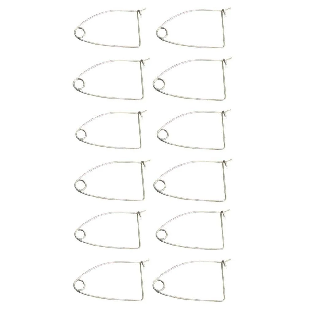 12 x Galvanised Steel Quick Release Bait Clips - Crab Pot Bait Clips