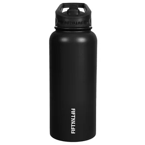 34oz/1L Bottle with Self Coloured Straw Cap by FIFTY FIFTY