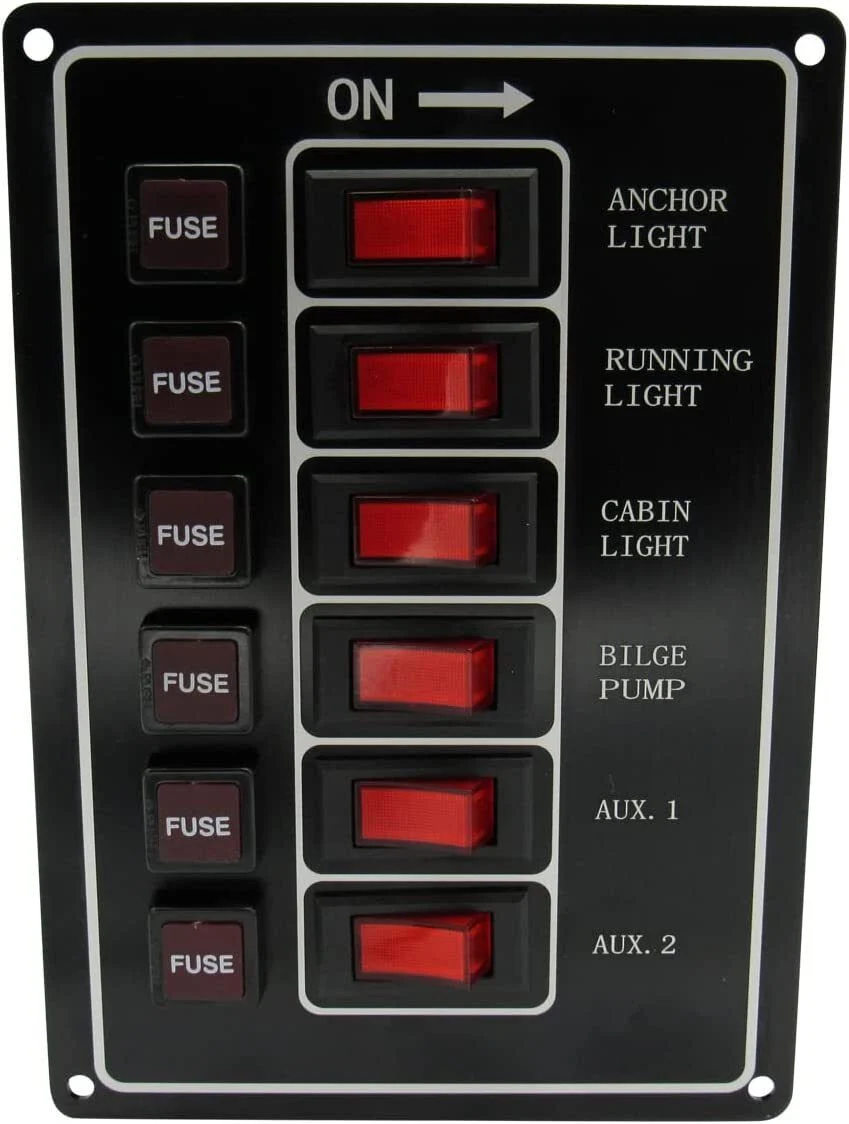 6 Gang Vertical Switch Panel