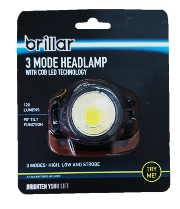 Brillar 3 Mode Head Lamp with Cob LED Technology
