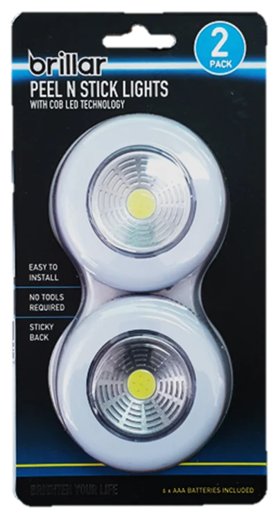 Brillar Peel & Stick Lights with COB LED technology set of 2