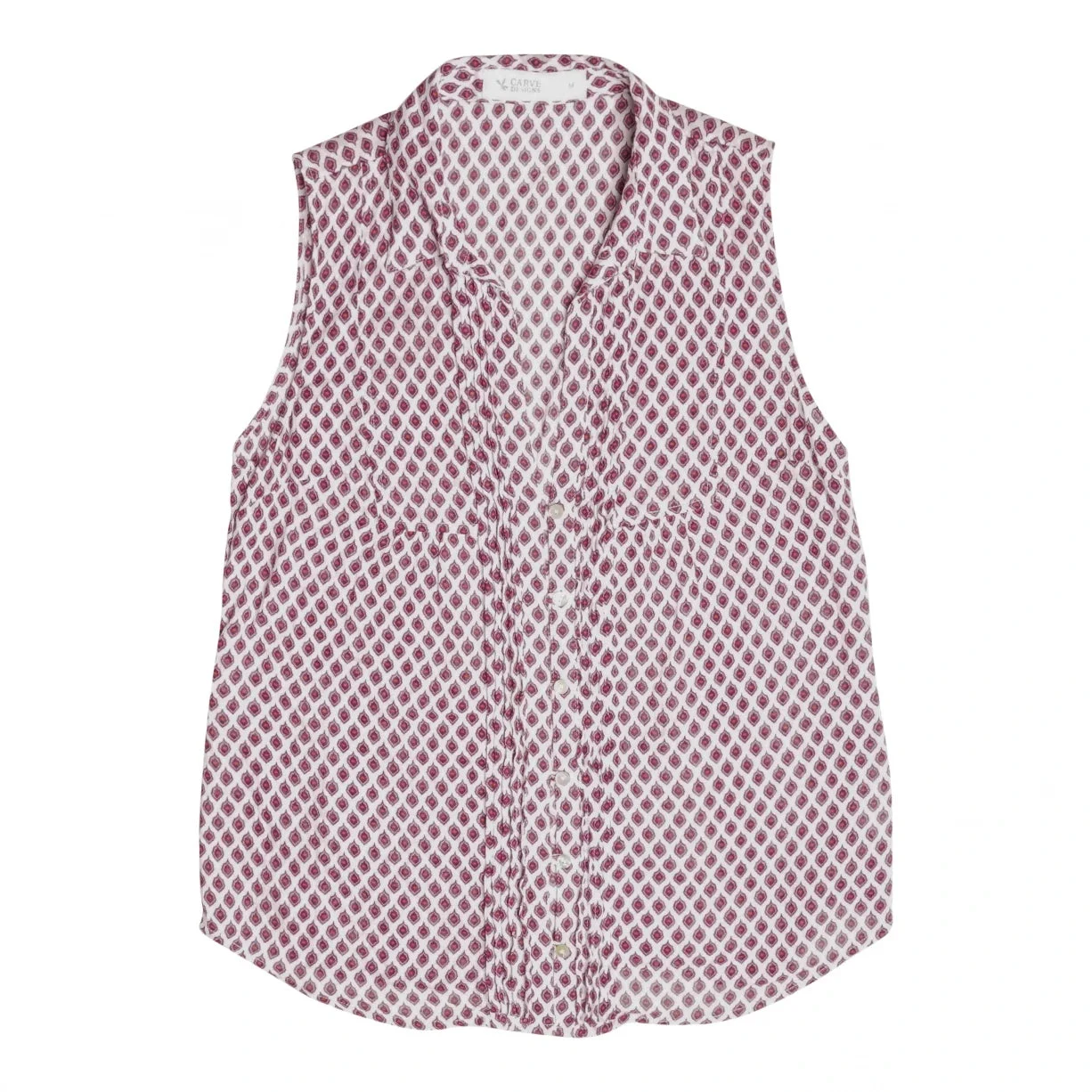 Carve Designs Sleeveless Button-Down Blouse