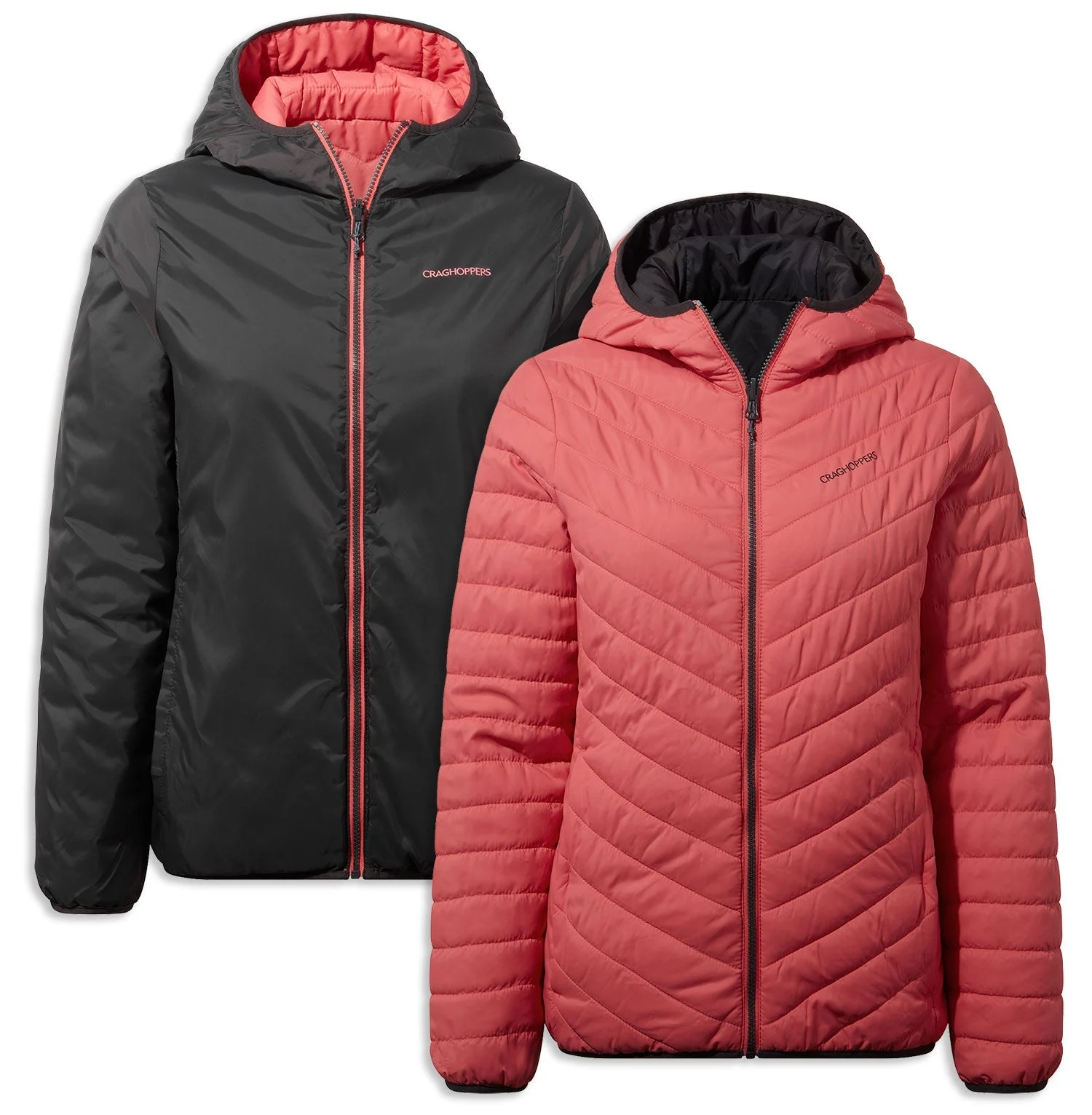 Craghoppers Compresslite V Hooded Jacket DustCor/LunG