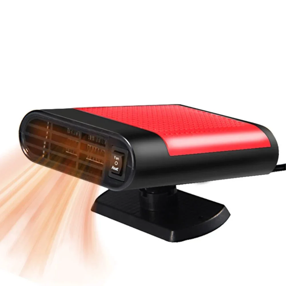 Electric Car Heater Cooling FanWindshield Defogger Demister Red