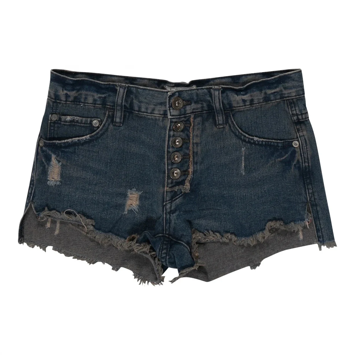 Free People Distressed Jean Shorts