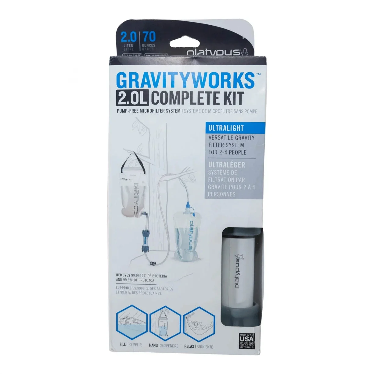 GravityWorks 2.0L Water Filter, Complete Kit
