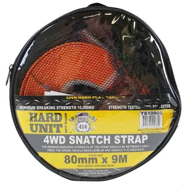 HARD UNIT 10000KG 10T SNATCH STRAP 80MM X 9M
