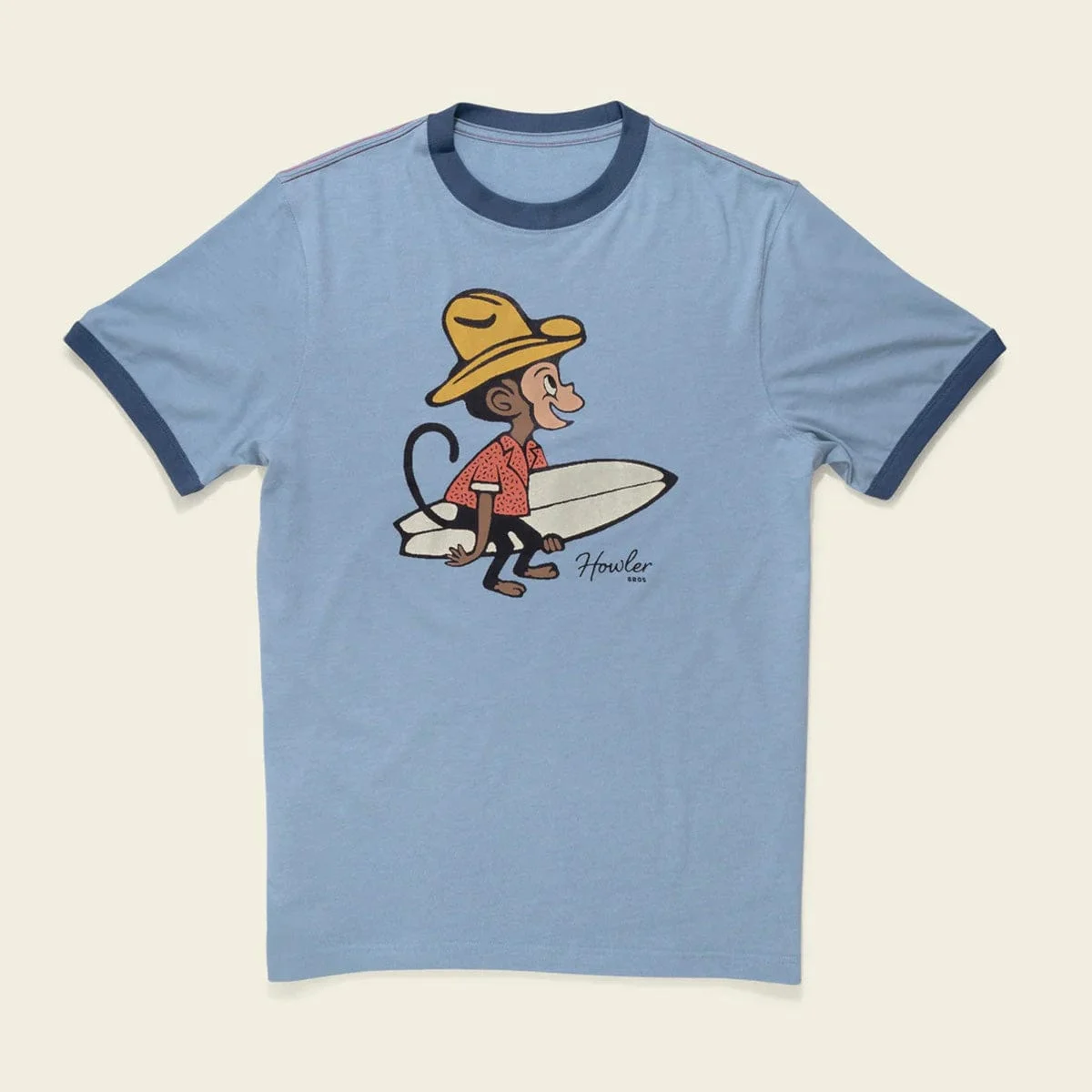 Howler Brothers Cotton Ringer T El Monito Surfs