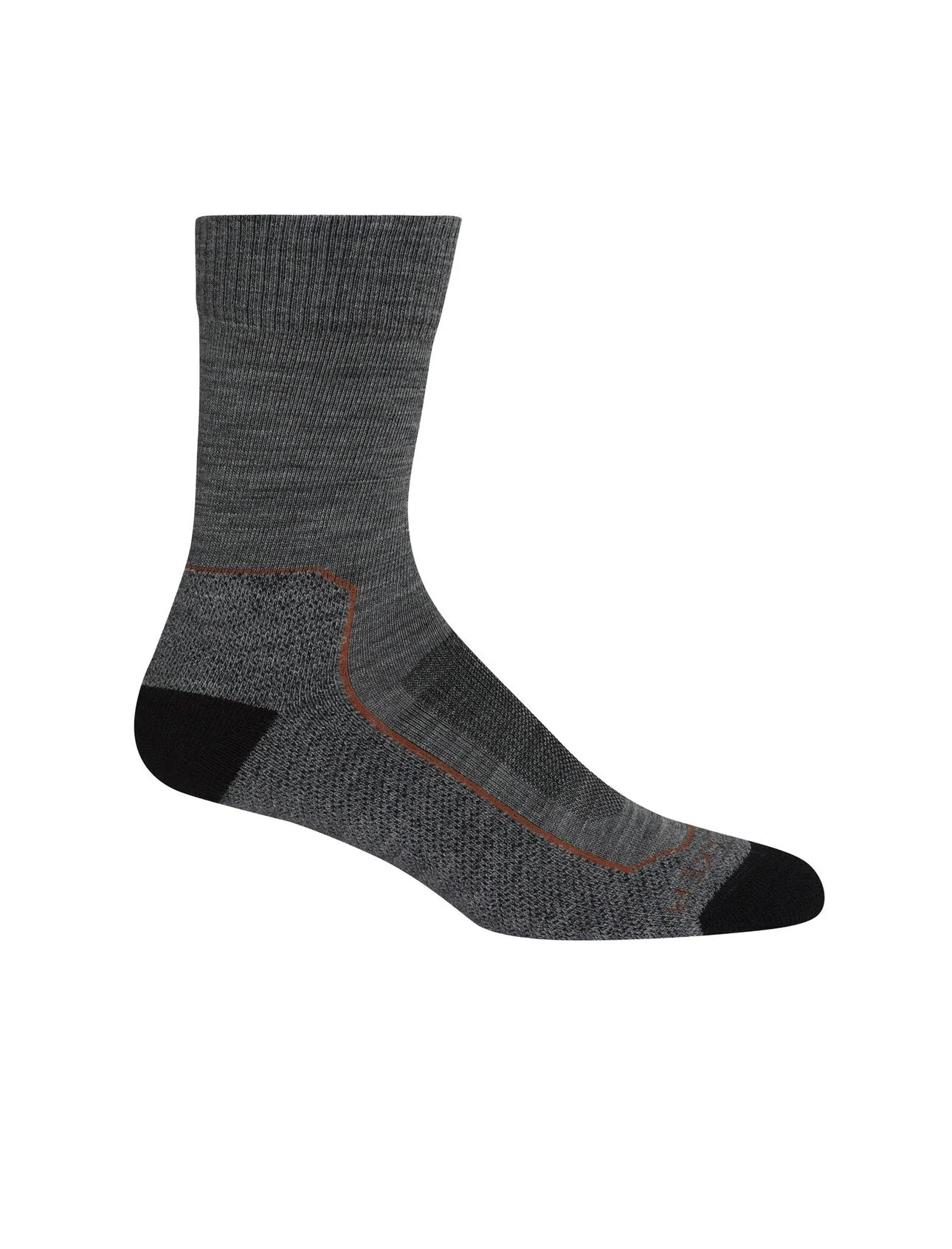 Icebreaker Womens Hike+ Light Crew Gritstone Heather