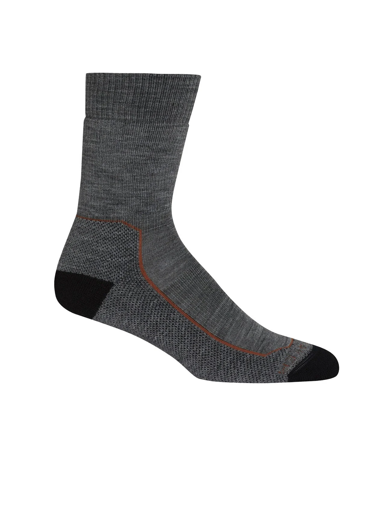 Icebreaker Womens Hike+ Medium Crew Gritstone Heather
