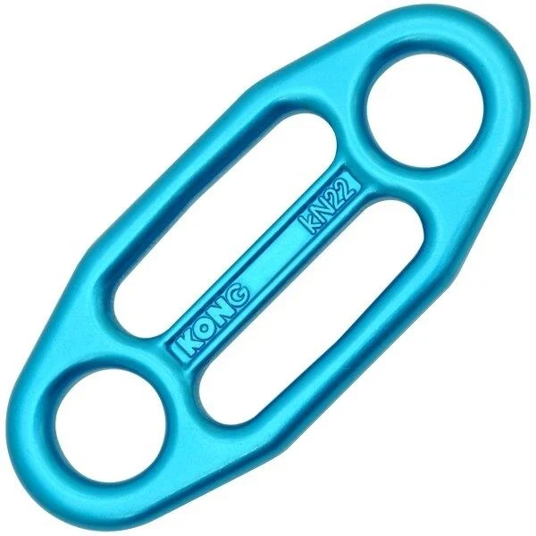 Kong Gi-Gi Belay Plate Anodised - Cyan