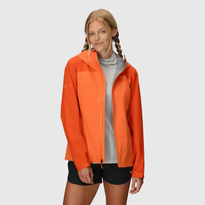 Outdoor Research Womens Stratoburst Stretch Rain Jacket Spice/Zest