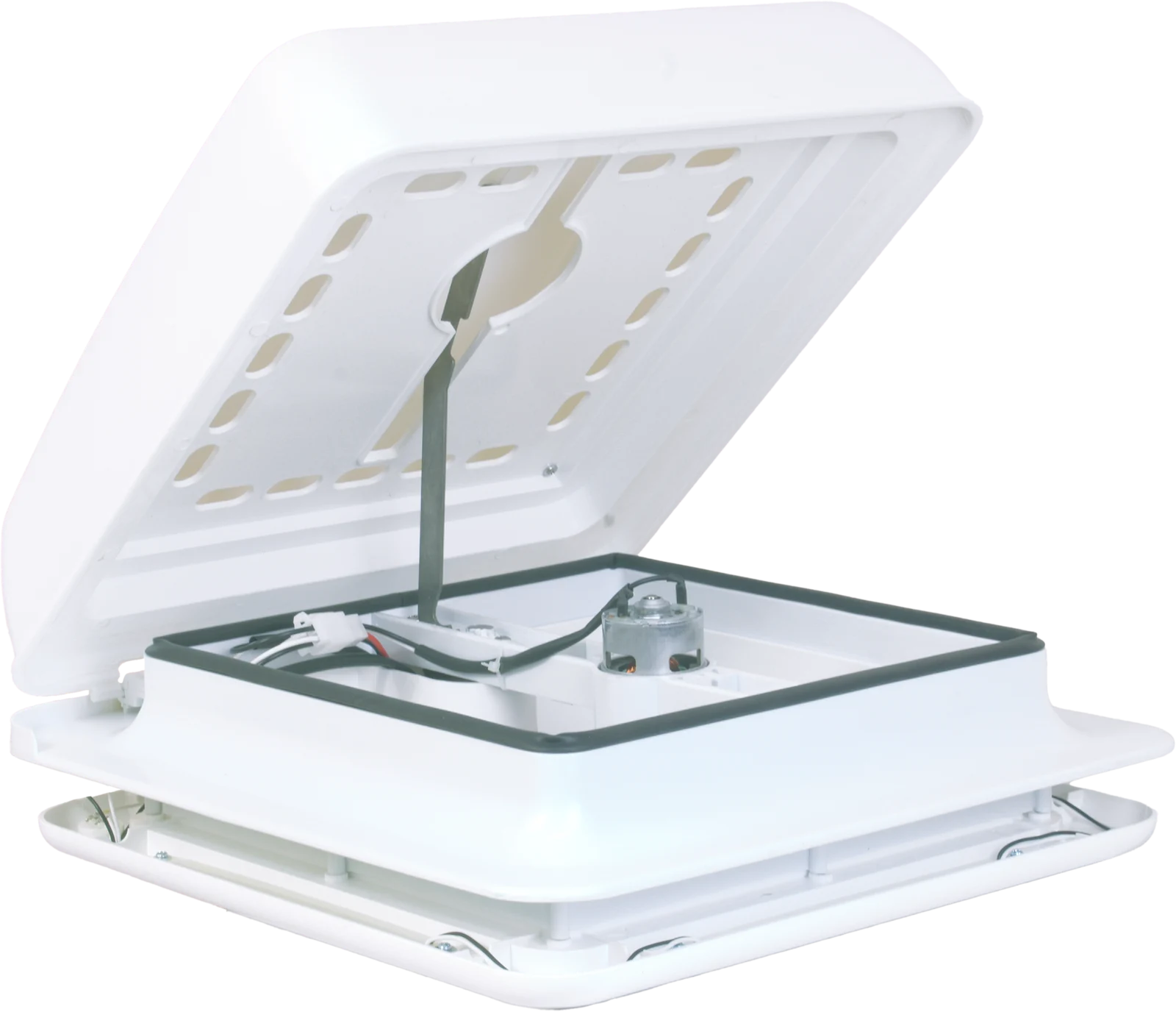 OZVENT 12V Shower Hatch with Fan LED Light 280 x 280mm