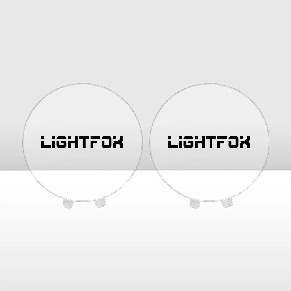 Pair of Clear Protective Lens Covers for Lightfox 9" LED Driving Light