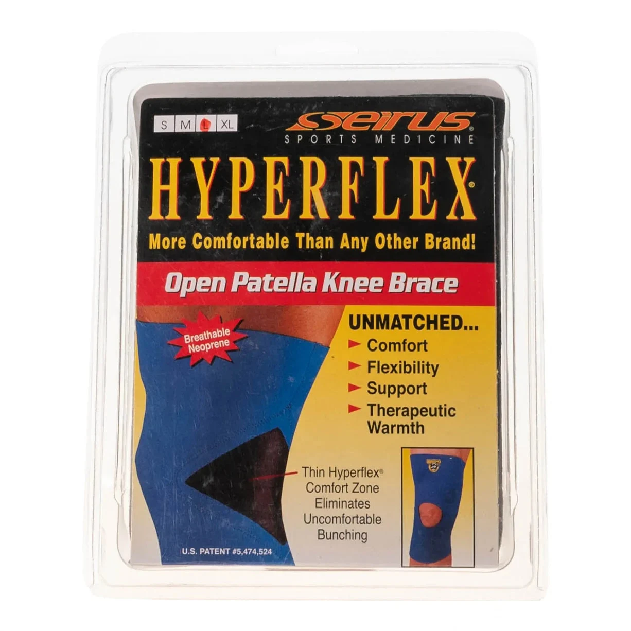 Seirus Hyperflex Open Patella Knee Brace