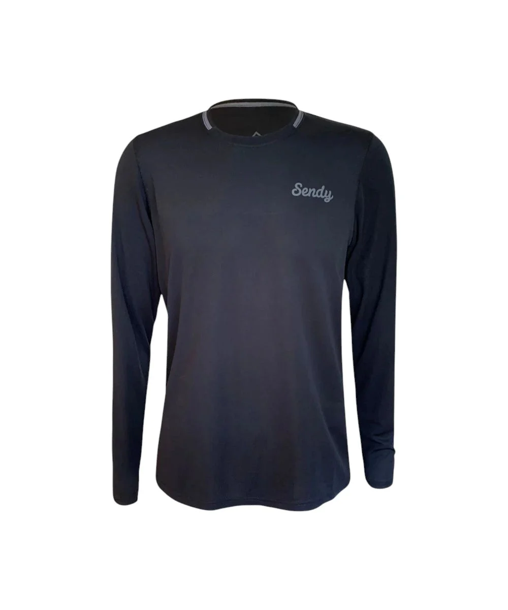 Sendy Men's Bold Black Long Sleeve Bike Jersey