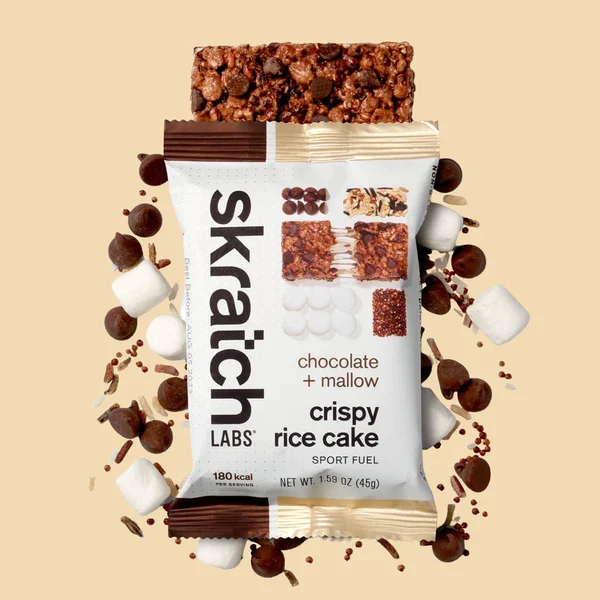 Skratch Crispy Rice Cake Sport Fuel, Chocolate & Mallow, 45g Bar