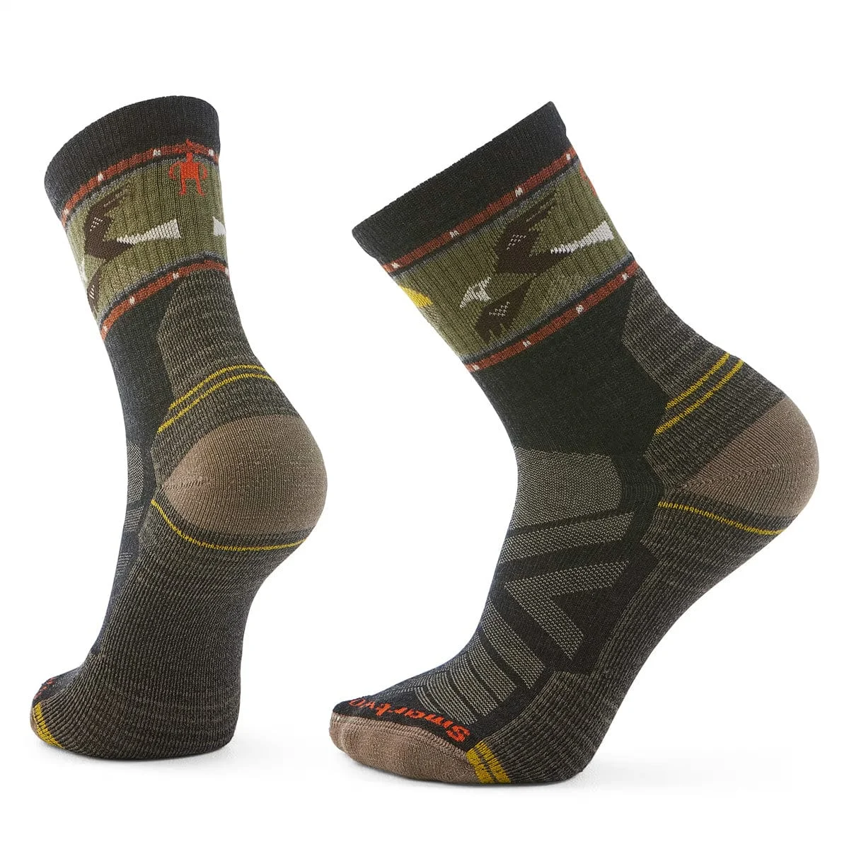 Smartwool Men's Hike Light Cushion Soaring Print Mid Crew Socks