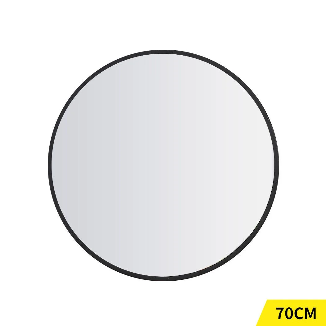 Traderight GroupWall Mirror Round Shaped Bathroom Makeup Mirrors Smooth Edge 70cm