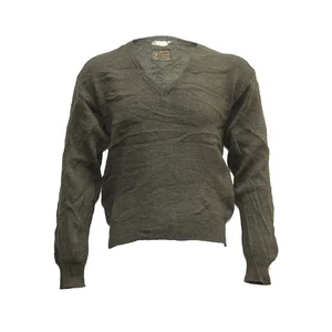 Vintage Dutch Woolen V-Neck Pullover - MILITARY SURPLUS